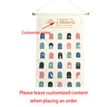 Personalised Ramadan Countdown Advent Calendar Banner Bag Muslim Islamic Kareem Eid Keepsake Family Kid Gift Home Door Decor
