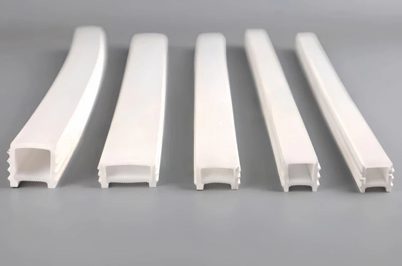 Black Flexible LED Neon Rope Lamp Silicone Tube Diffuser Recessed Channel For WS2811 WS2812B Waterproof Ribbon Neon Strip Lights