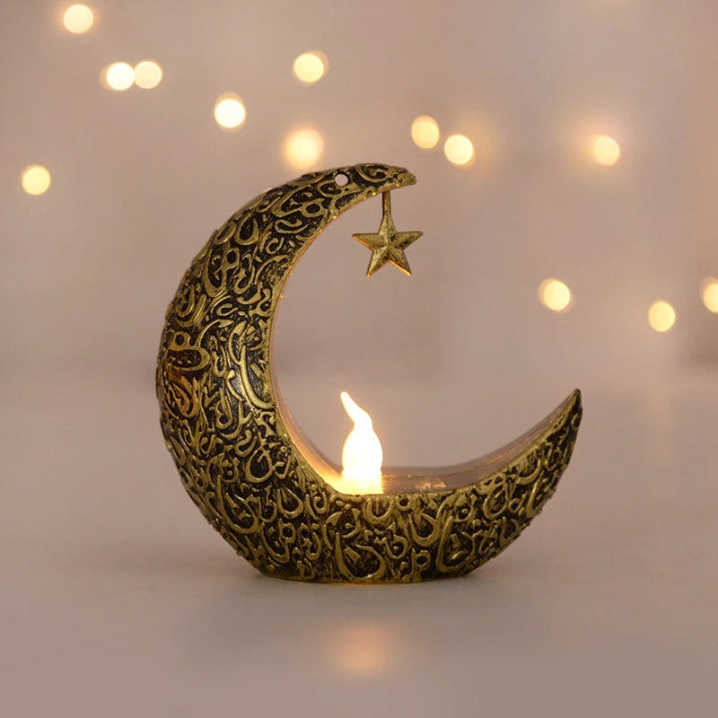 Ramadan Kareem Led Lantern Light Eid Mubarak Ornaments Decoration for Home 2026 Islamic Muslim Party Supplies Eid Al-Fitr Gift