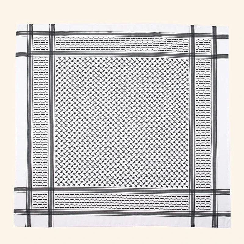 Islamic Print Polyester Scarf Men Arab Headwear Hijab Scarf Turban Arabic Headcover For Women Muslim Clothing Prayer Turbante