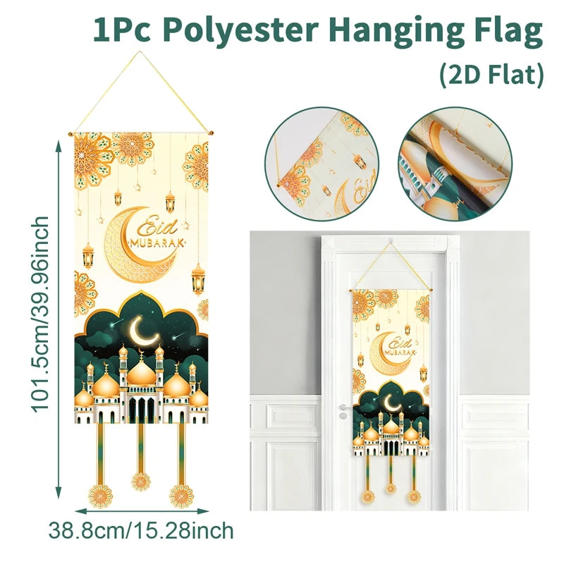 Ramadan Decoration Flag Hanging EID Mubarak Decor 2026 For Home Flag Hanging Ramadan Kareem Islamic Muslim Party Eid Gifts