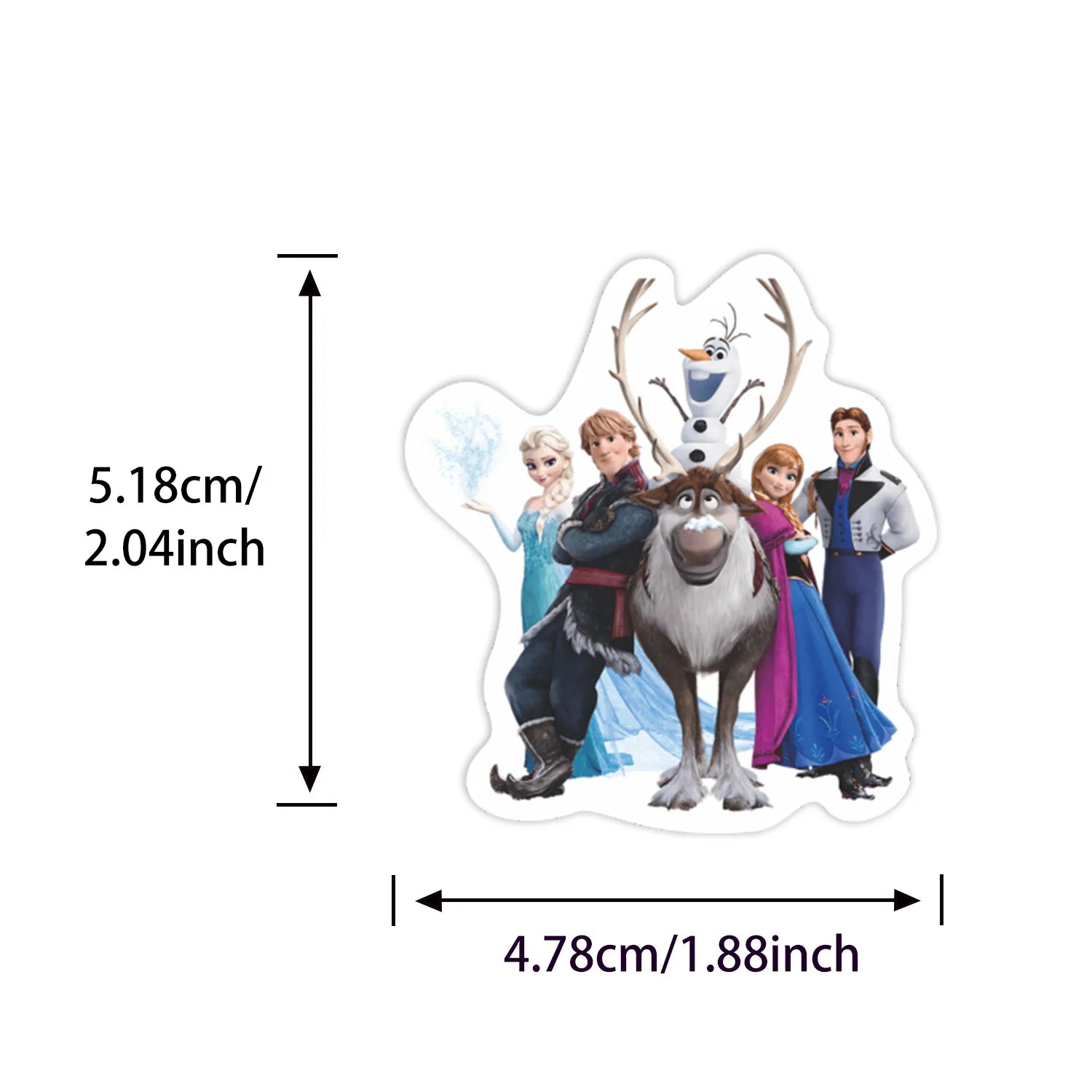 55PCS Cartoon Disney Frozen Graffiti Sticker DIY Decoration PVC Waterproof Skateboard Notebook Graffiti Toys Gifts