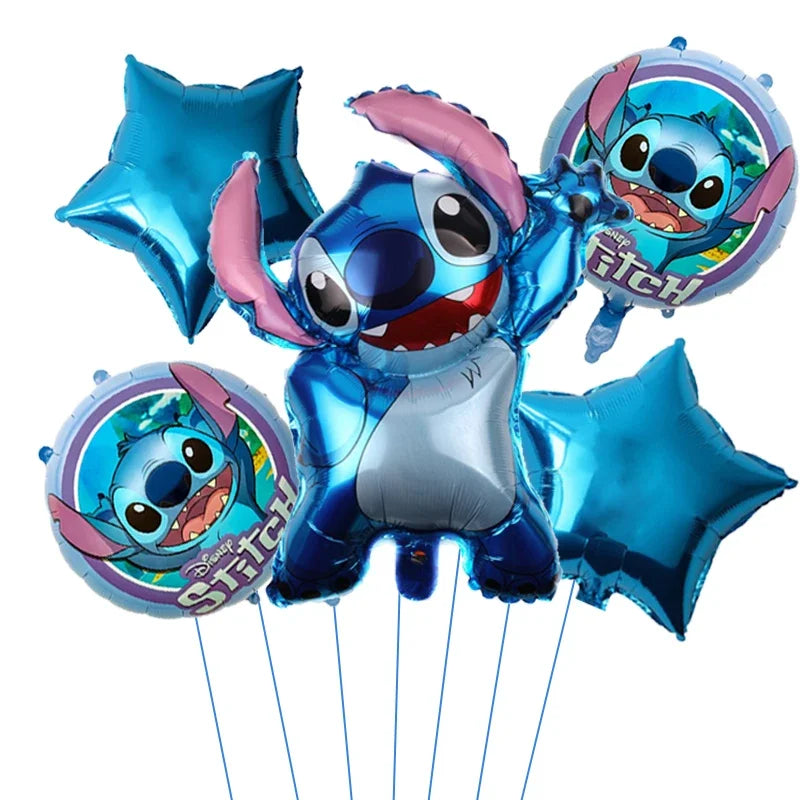 1set Disney 123Pcs Lilo & Stitch Theme Happy Birthday Latex Balloon Set Family Birthday Party Decoration Latex Balloon