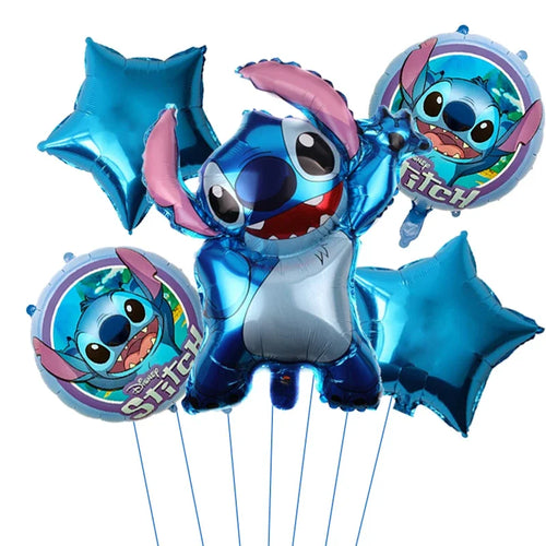 1set Disney 123Pcs Lilo & Stitch Theme Happy Birthday Latex Balloon Set Family Birthday Party Decoration Latex Balloon