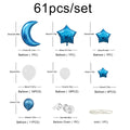 Moon, Stars, Clouds, Balloon Chain Party Decoration and Arrangement 1 set of 61 pieces