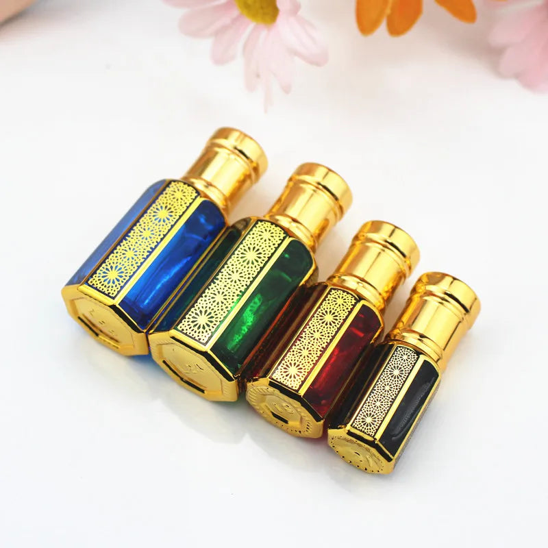 20pcs/lot 3ml 6ml 12ml Glass Perfume Bottle with Stick Colorful Essential Oil Container Bottles Empty Refillable