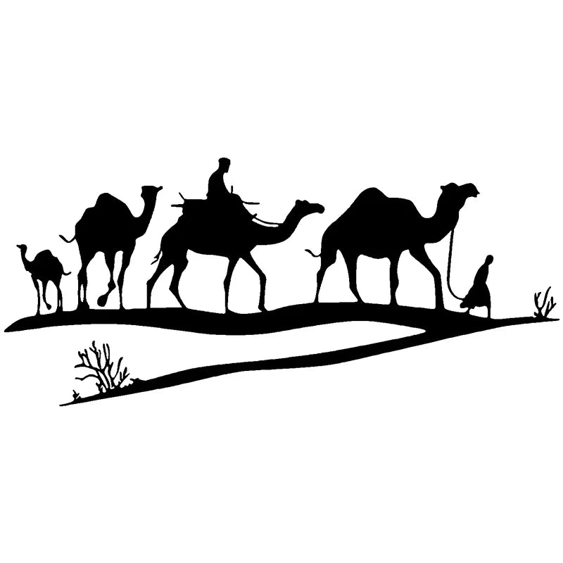 Desert by Camel Wall Decals - Vinyl Wall Sticker - Interior Home Decor Vinyl Art - Wall Decor Bedroom Living Room