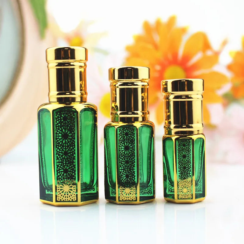 20pcs/lot 3ml 6ml 12ml Glass Perfume Bottle with Stick Colorful Essential Oil Container Bottles Empty Refillable