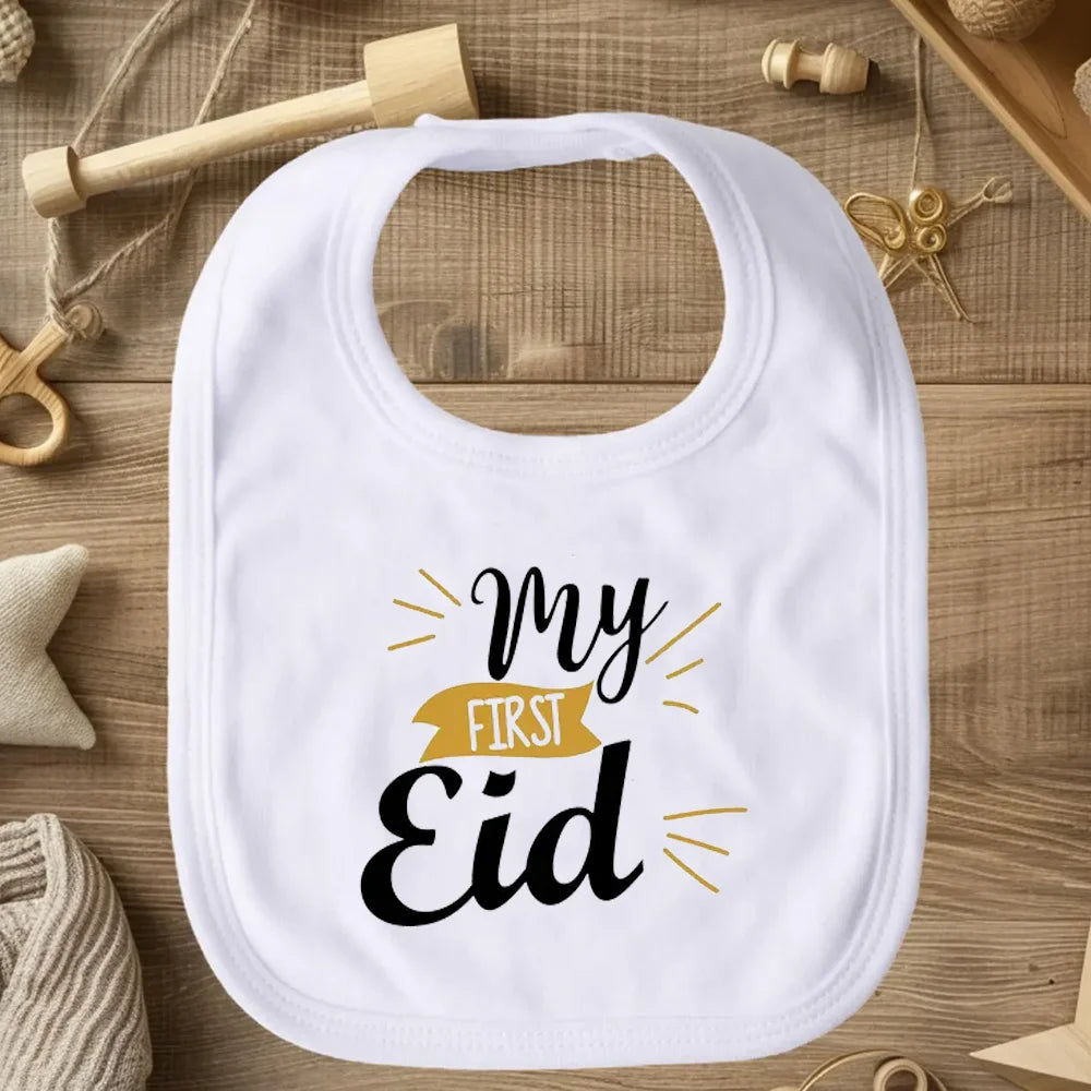 My First Eid Baby Bib Islamic Iftar Party Newborn Gift Accessories Ramadan Decorations 2026 Muslim Supplies New Parents Gift