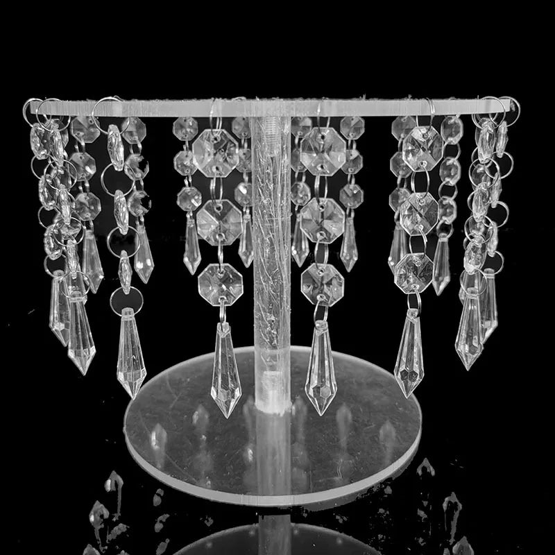 Wedding dessert table cake stand combination set European style crystal acrylic pastry tray decoration ornaments