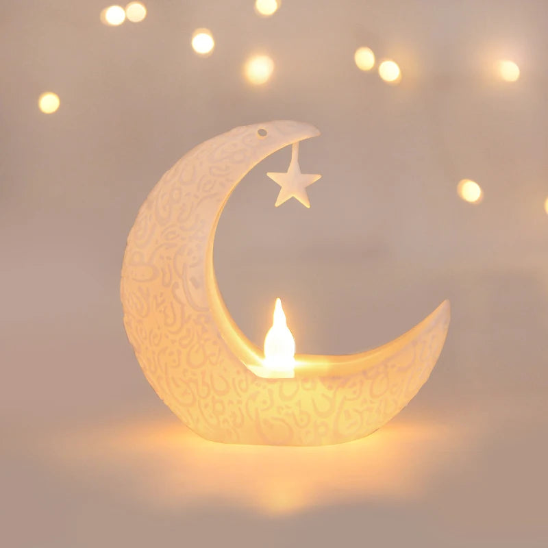 Ramadan Kareem Led Lantern Light Eid Mubarak Ornaments Decoration for Home 2026 Islamic Muslim Party Supplies Eid Al-Fitr Gift