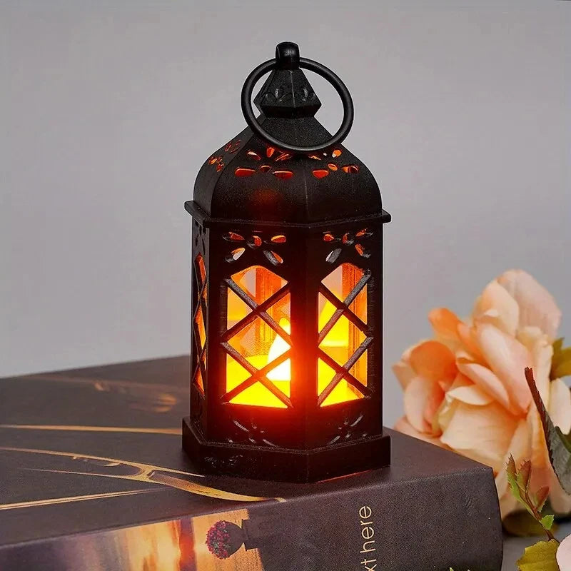 1pack Mini Lantern Christmas Candle Lanterns Decorative Outdoor Wall Lanterns Table Centerpiece for Wedding Halloween Christmas