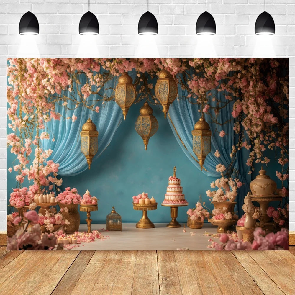 Eid Ramadan Mubarak Backdrop Morocco Night Islamic Muslim Festival Party Decor Family Photo Photography Background Photostudio