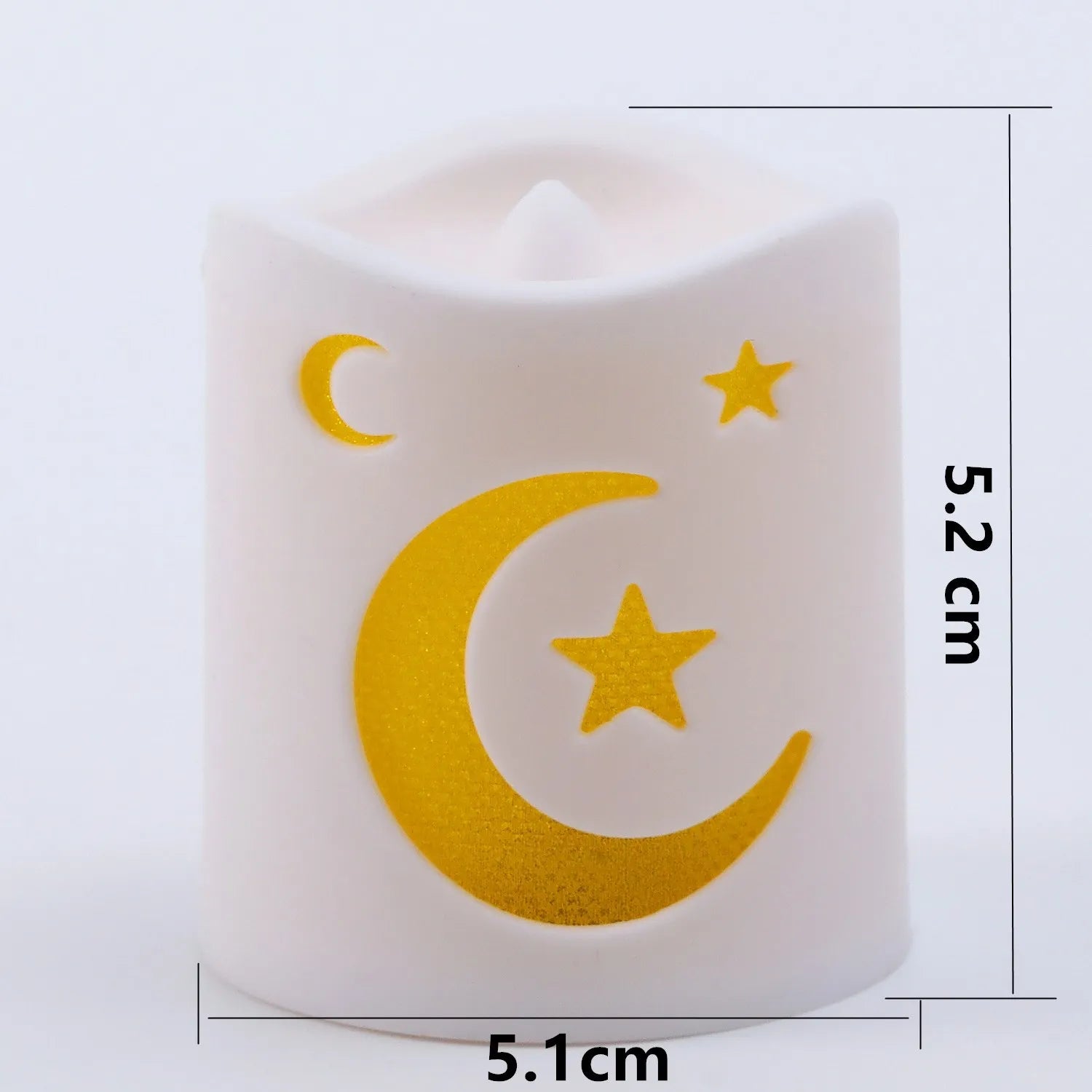 4PCS Ramadan Decoration LED Moon Star Castle Candle Lantern Lights EID Mubarak Decorations for Home 2026 Muslim Party Supplies