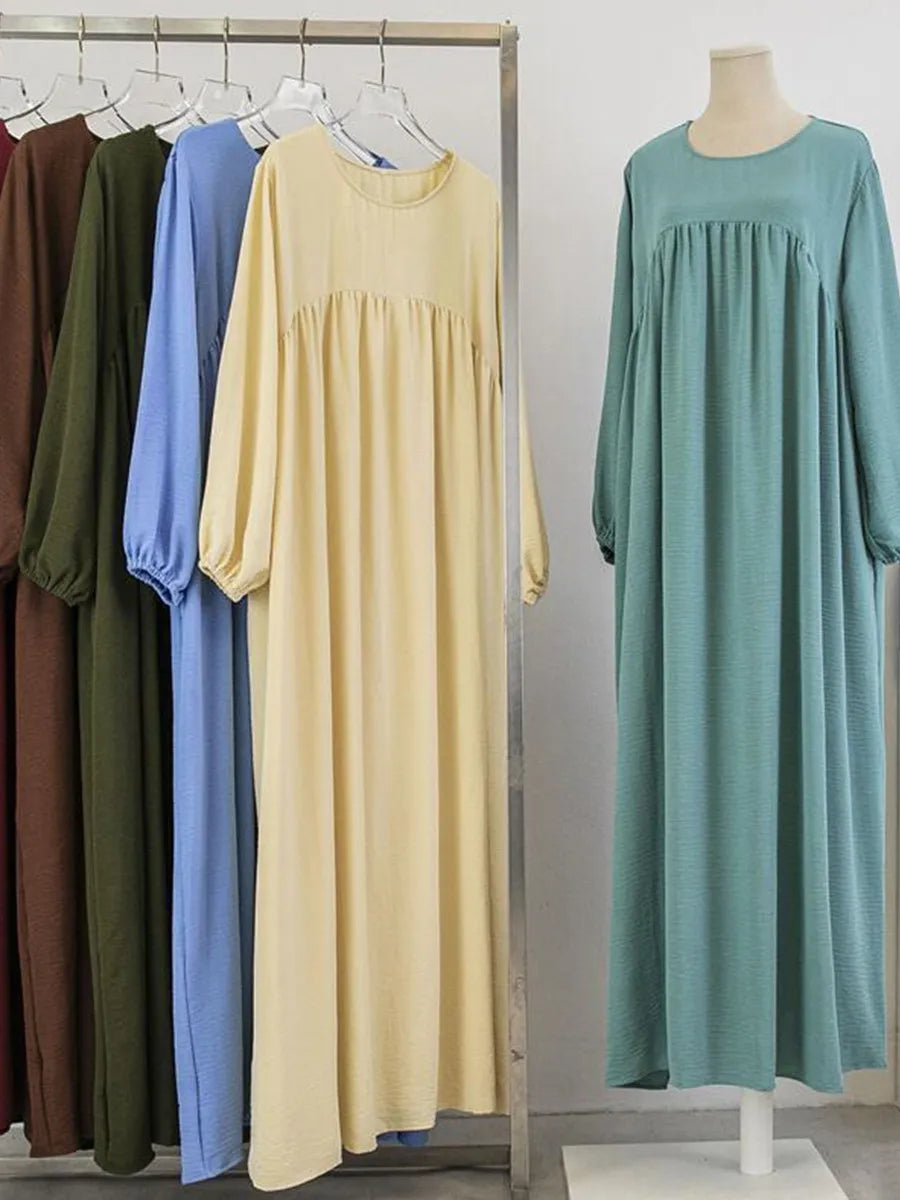 Muslim Women Dubai Abaya luxury kebaya Solid Color Long Dress Modest Ramadan Robe kaftan Femme musulmane african Islam Clothing
