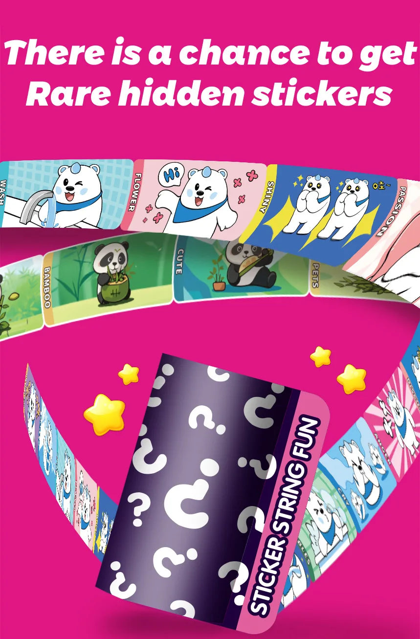 Sticker Bracelets, Kids' Creative Sticker Chains, Parent-Child DIY Beaded Sticker Bracelets