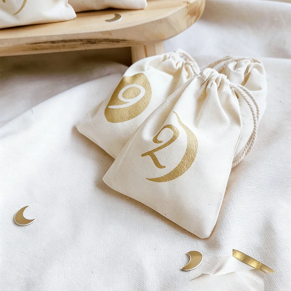 Gold MOON 30 Days Ramadan Countdown Advent Calendar Mubarak Muslim Islamic Kareem Iftar Eid Al-Fitr Home Wall Decor Kid Gift