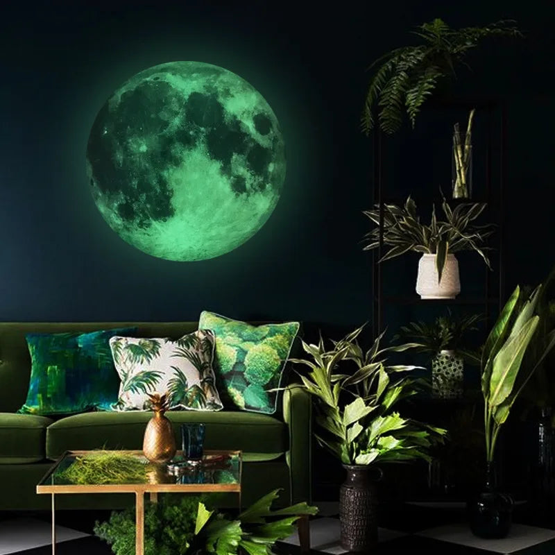 Luminous Moon Stars Wall Stickers for Kids room Bedroom Decor Glow in the dark Earth Wall Decals Noctilucent Stickers Home Decor