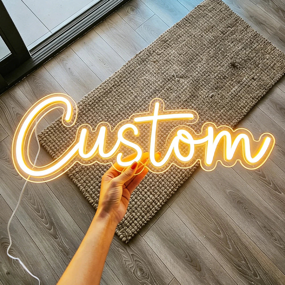 Custom Neon Sign UV Print Personized Acrylic LED Sign for Bar Wedding Party Neon Light Business Logo Sign Night Lamps Decor Sign