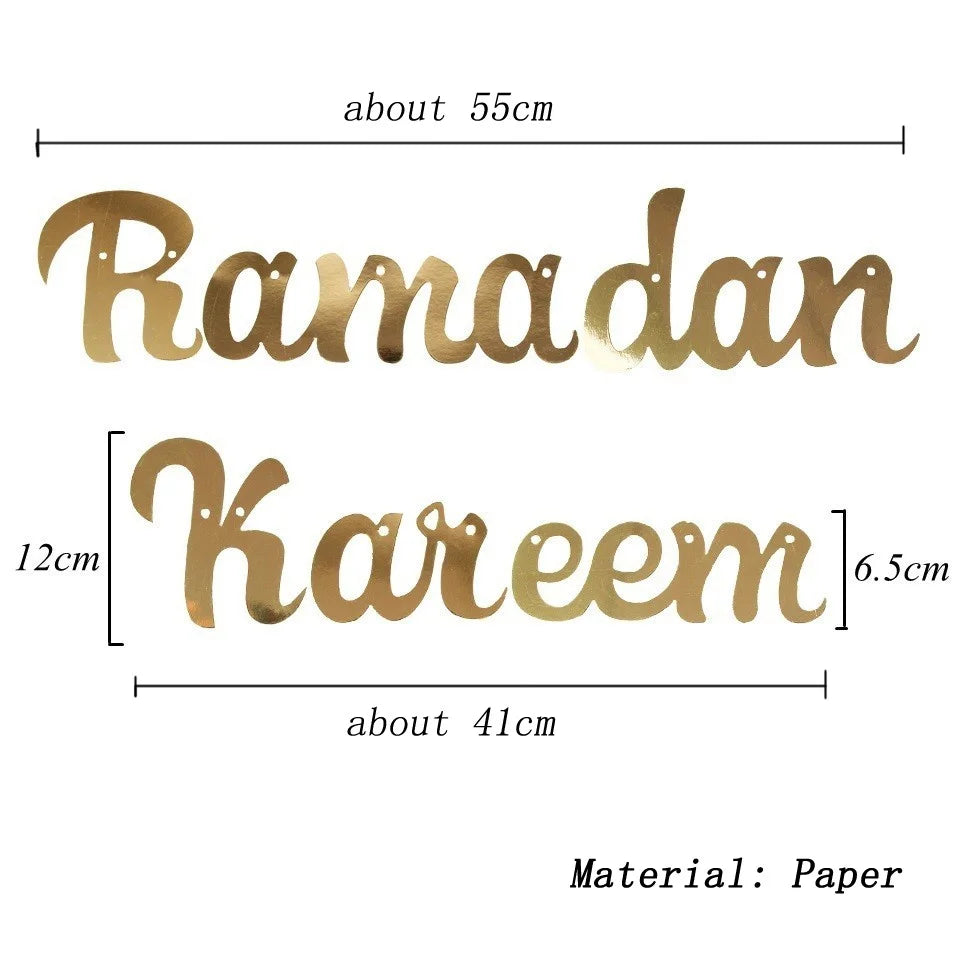 DIY Eid Mubarak Wreaths with Artificial Flower Leaves for Ramadan Kareem Islam Party Decoration Muslim Home Wall/Door Decor
