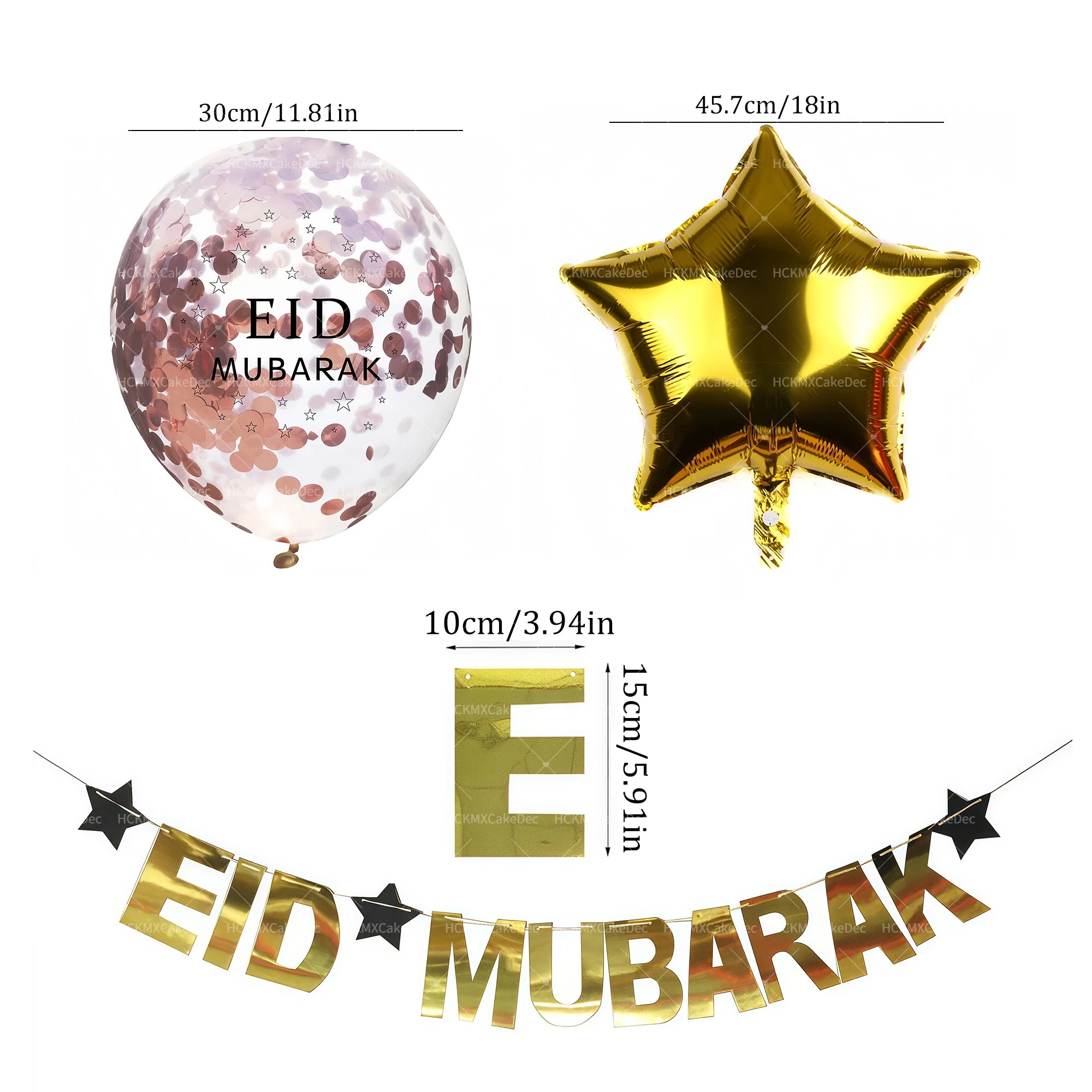 10/11/15/29/30/33pcs Eid Mubarak Balloon Ramadan Decoration For Home Aid Al-fitr Mubarak Kareem Festival Party Supplies