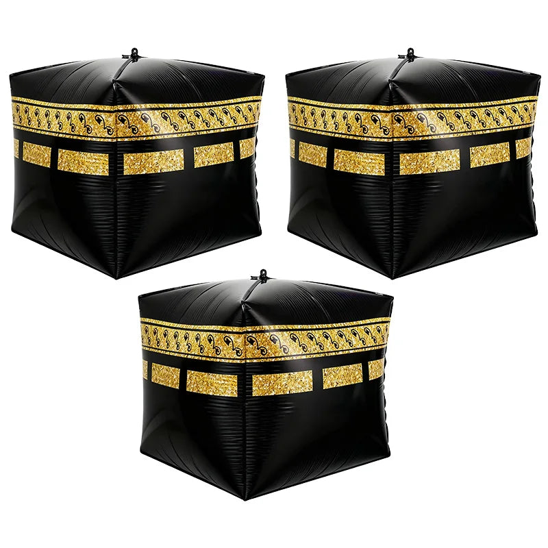 1/3/5Pcs Islamic Muslim Aluminum Foil Balloon Ramadan Kareem Eid Mubarak Festival Party Gift Box Helium Ball Decoration Supplies