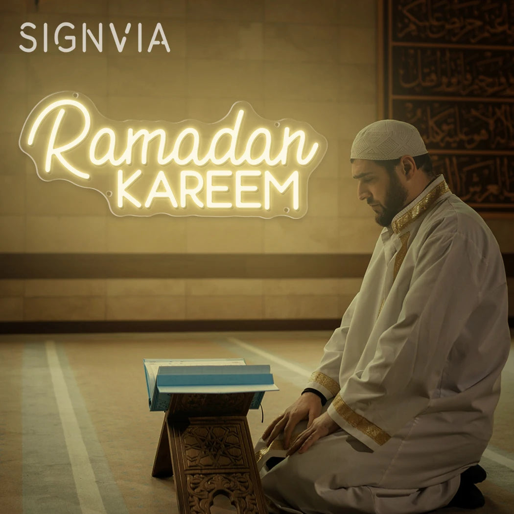 Ramadan Kareem Neon Sign Wall Decoration USB Powered Ramadan LED for Home Bedroom Store Bar Restaurant Party Gift Art Wall Decor