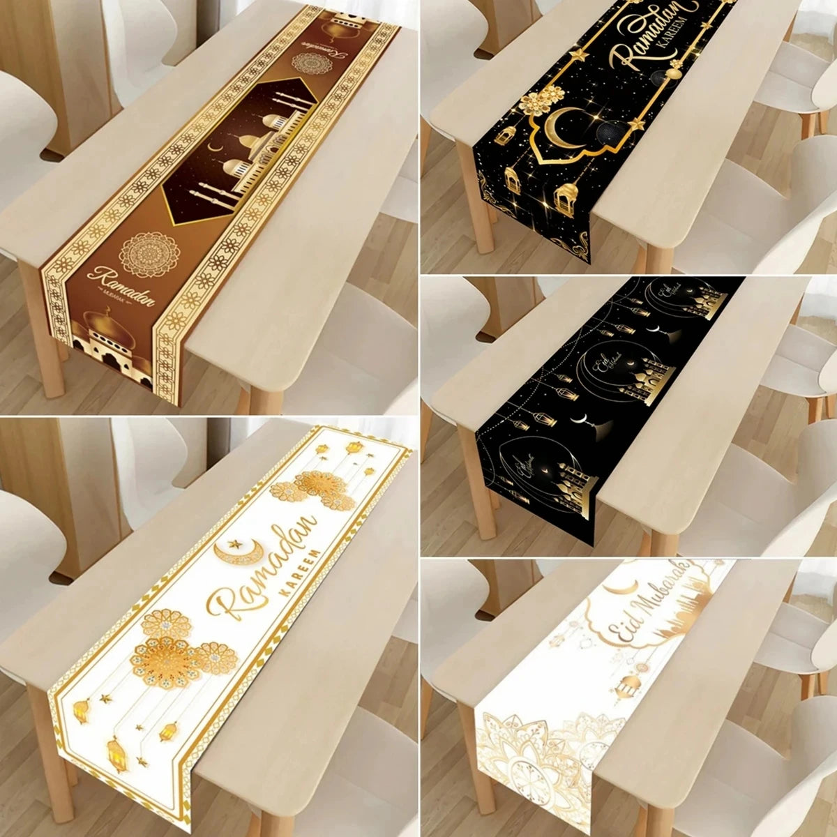Ramadan Tray Table Centerpieces Plate Acrylic Ramadans Eid Mubarak Decorations for Home 2025 Islam Muslim Festival Party Gifts