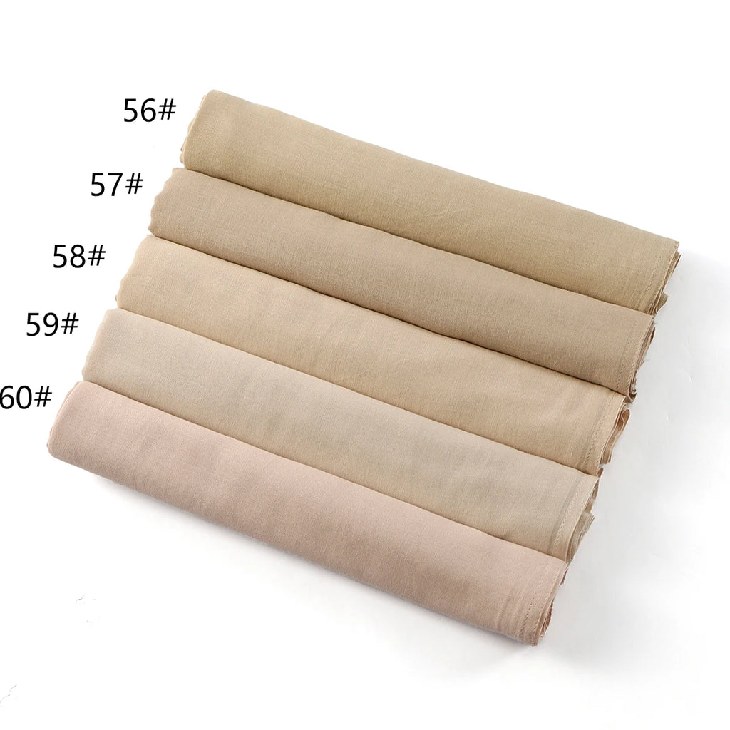 Cotton Rayon Modal Muslim Hijabs For Women Scarf Thin Plain Shawls Femme Musulman Soft Headscarf Islam Turban Headband 185*75CM