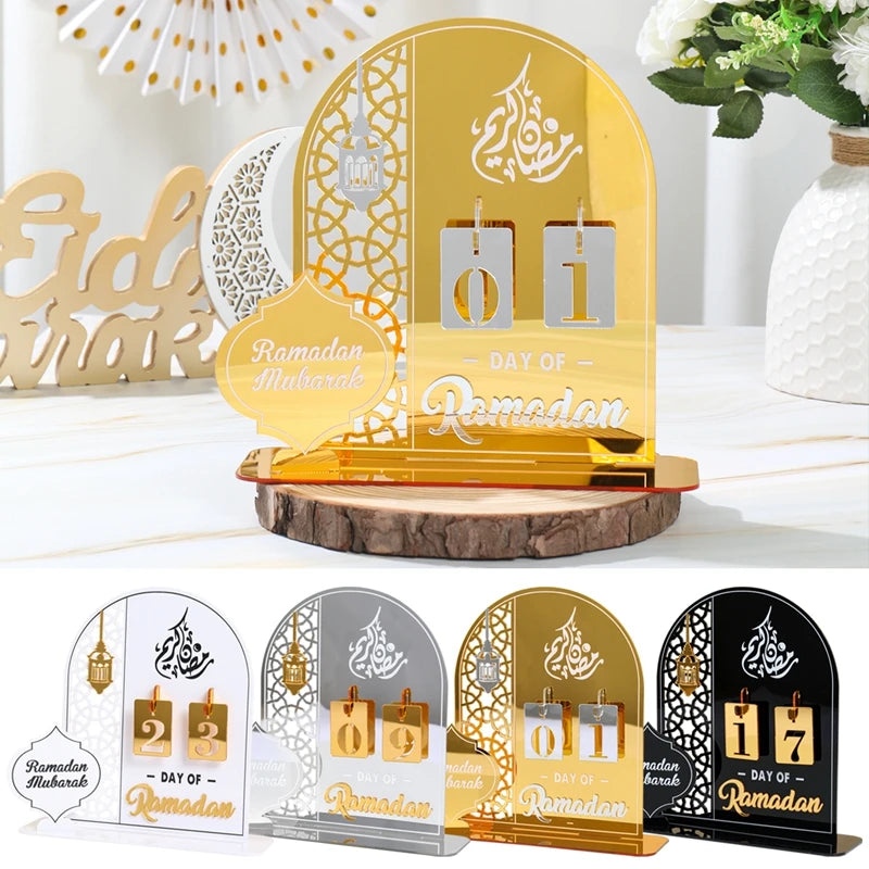Ramadan Countdown Calendar Eid Mubarak Ornament Ramadan Decoration For Home 2025 Eid Aid Al-Adha Islam Muslim Party Supplies