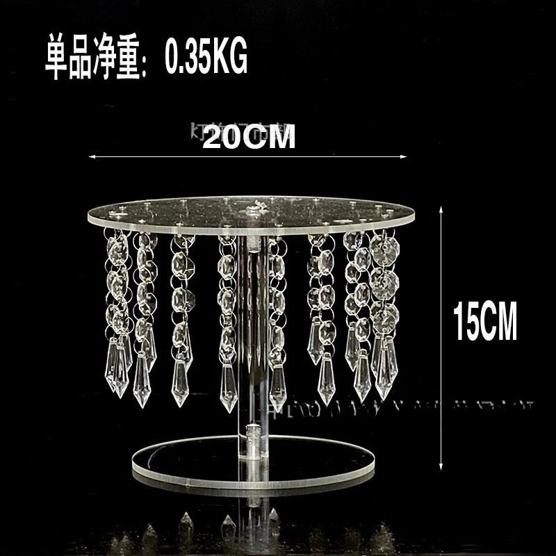 Wedding dessert table cake stand combination set European style crystal acrylic pastry tray decoration ornaments
