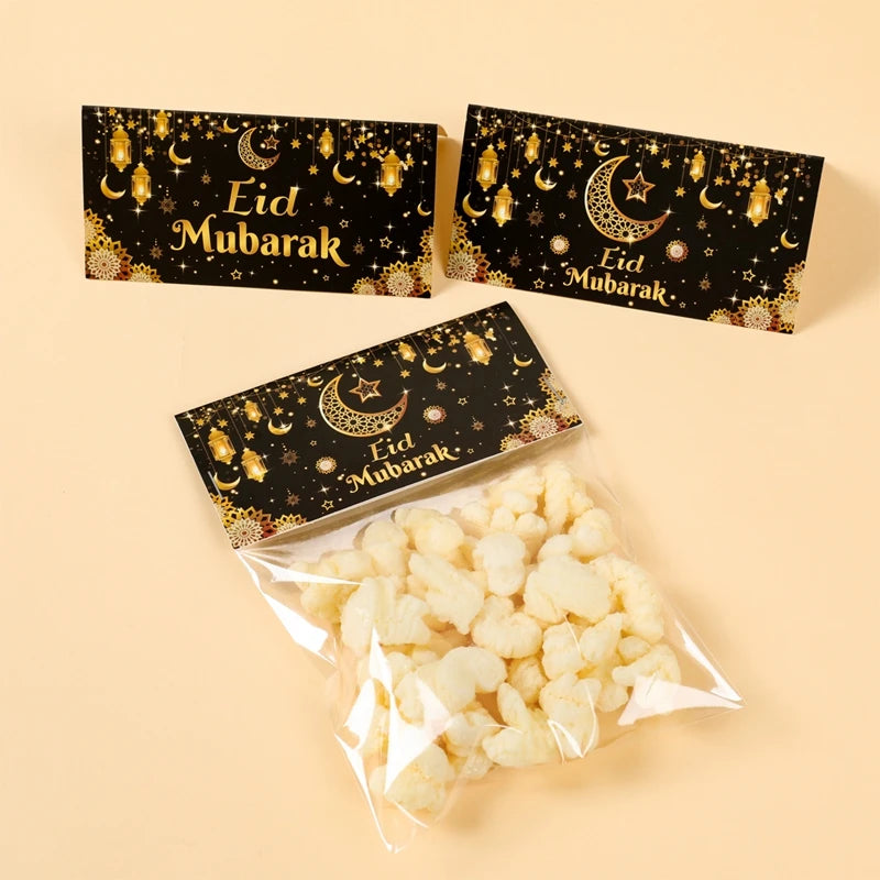 Eid Mubarak Treat Bag Topper Candy Bag Ramadan Decorations For Home 2025 Islamic Muslim Party Decor Ramadan Kareem EID Al Adha