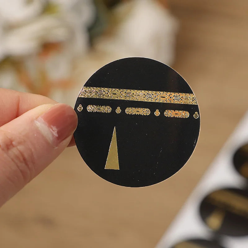30/60pcs 4cm Umrah Mubarak Paper Stickers Muslim Islamic Party Gift Wrapping Decoration Eid Ramadan Candy Box DIY Label Sticker