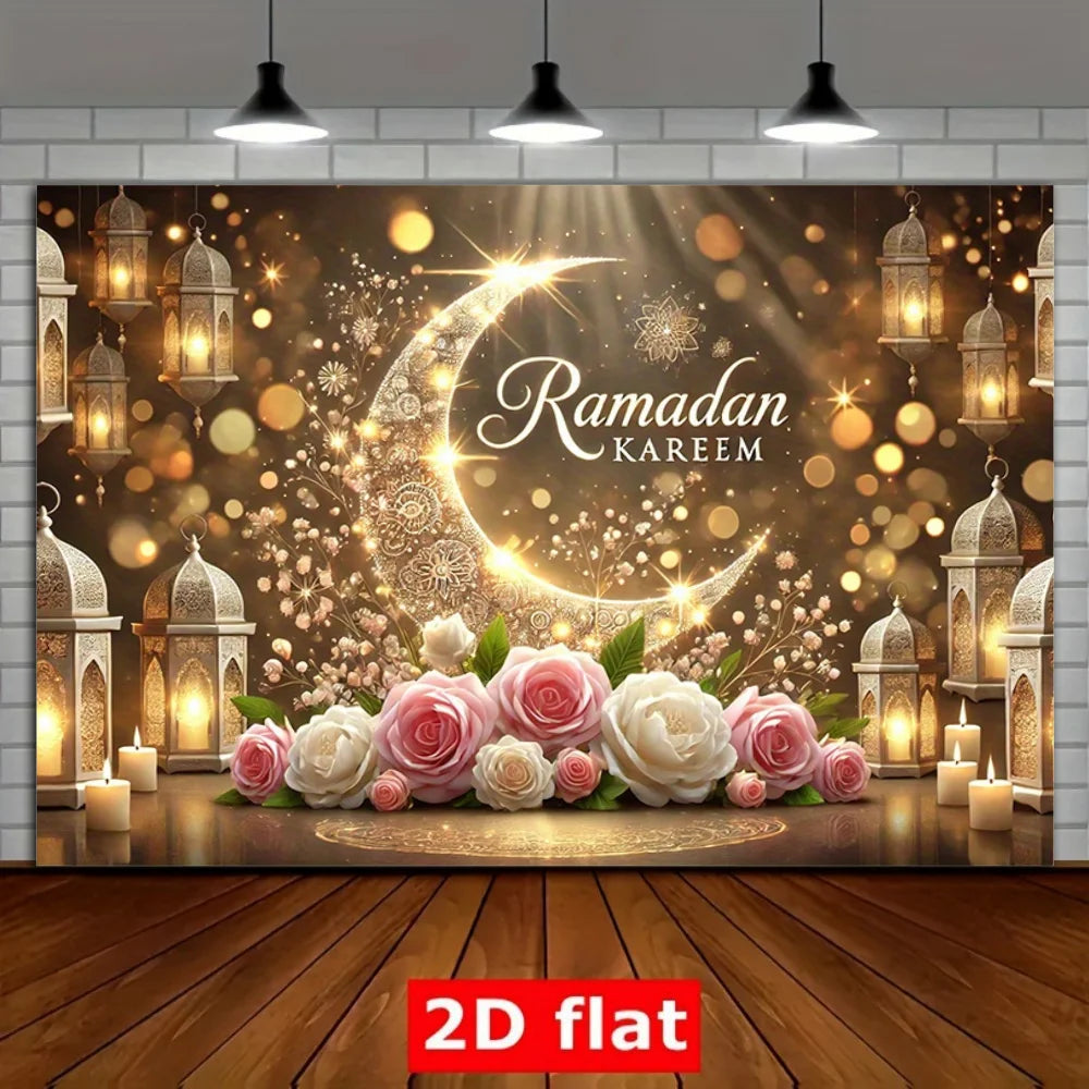 2D FLATbanner Background cloth Banner Party Ramadan auspicious celebration background fabric in multiple sizes