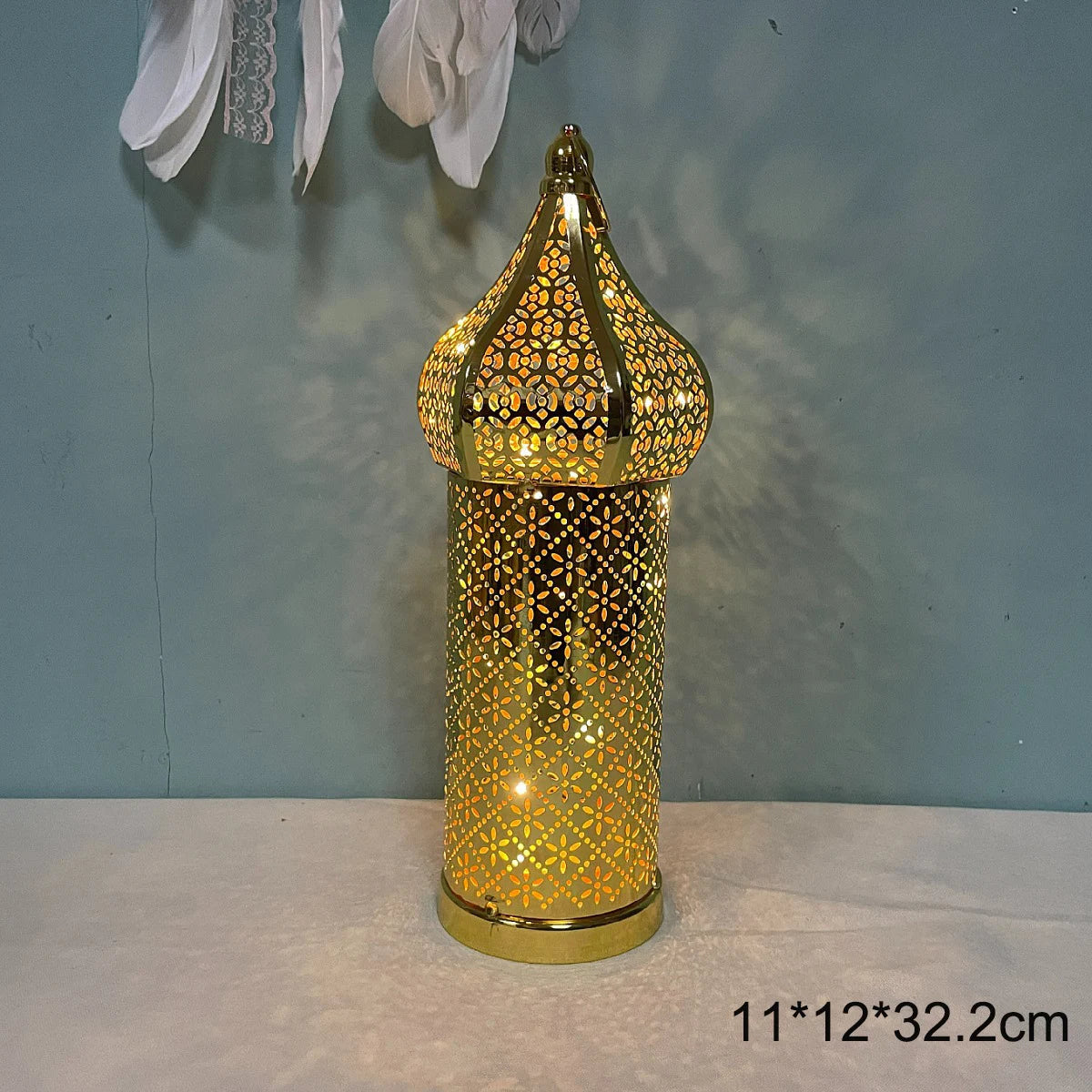 Battery Powered Eid Lights Decorations for Home Masjid Lanterns Ramadan Kareem Mosque LED Night Light Islam Muslim Party Supplie