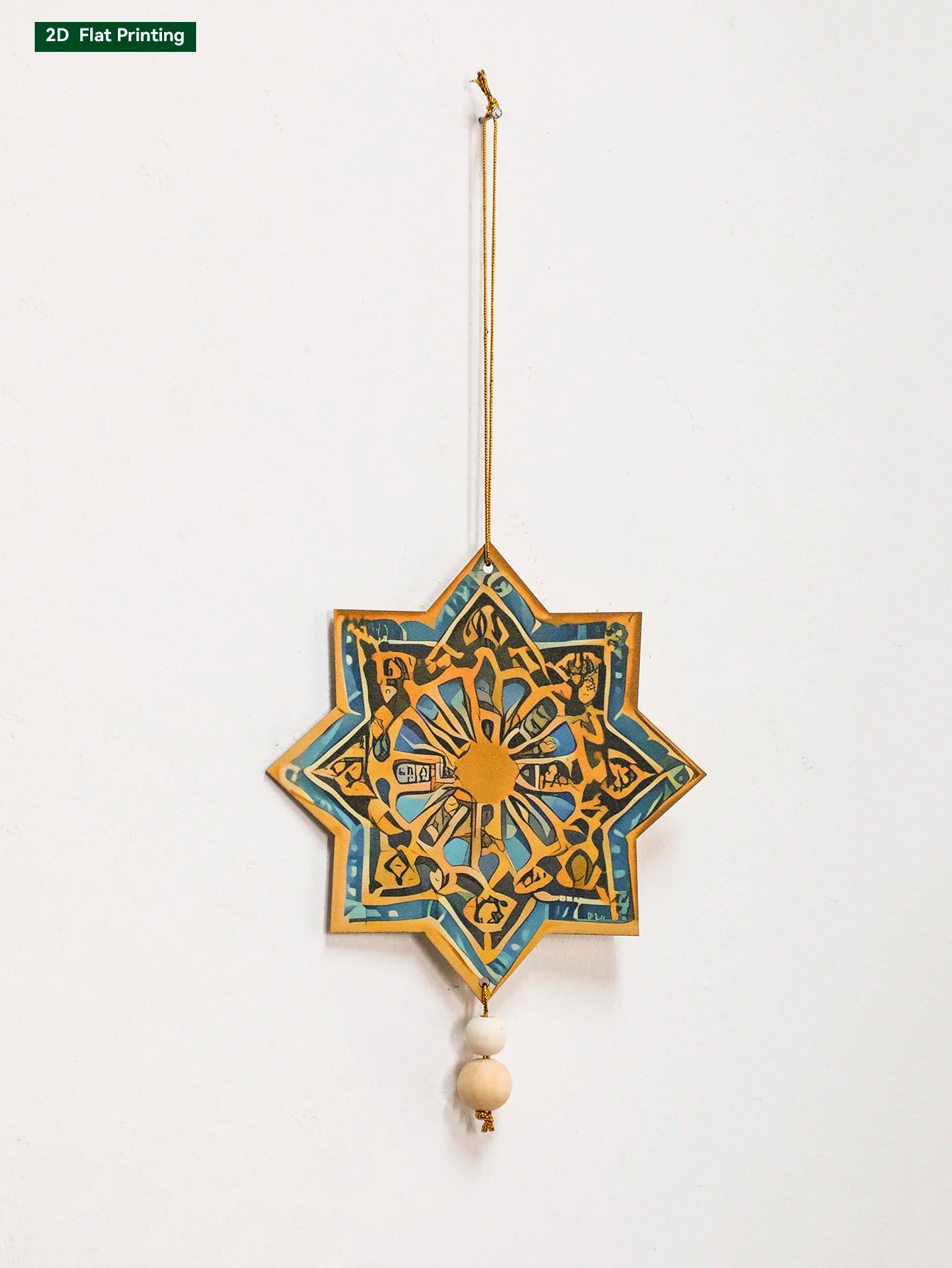 Ramadan Kareem Wall Hanging Decor Islamic Moon Star Lantern Ornaments with Tassel Muslim Festival Decoration for Home Party Gift