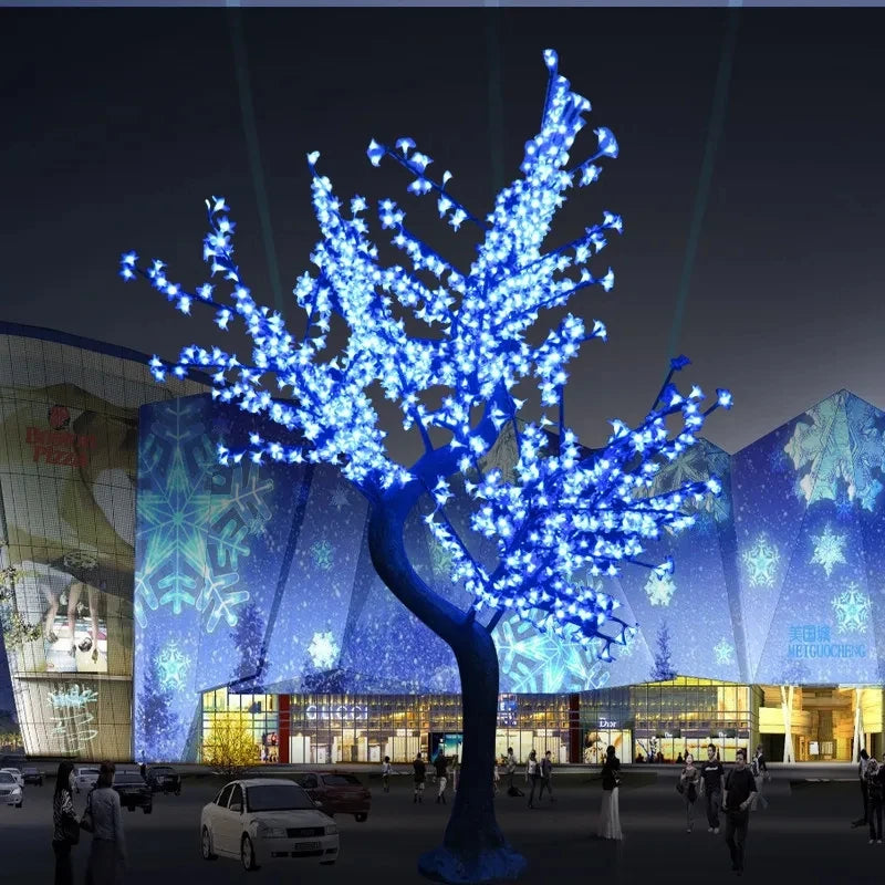 Natural Tree Trunk LED Artificial Cherry Blossom Tree Light – Outdoor & Indoor Decorative Lighting