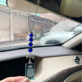 Islam Blue Beads Quran Allah Ayatul Kursi Crystal Car Hanging Pendant