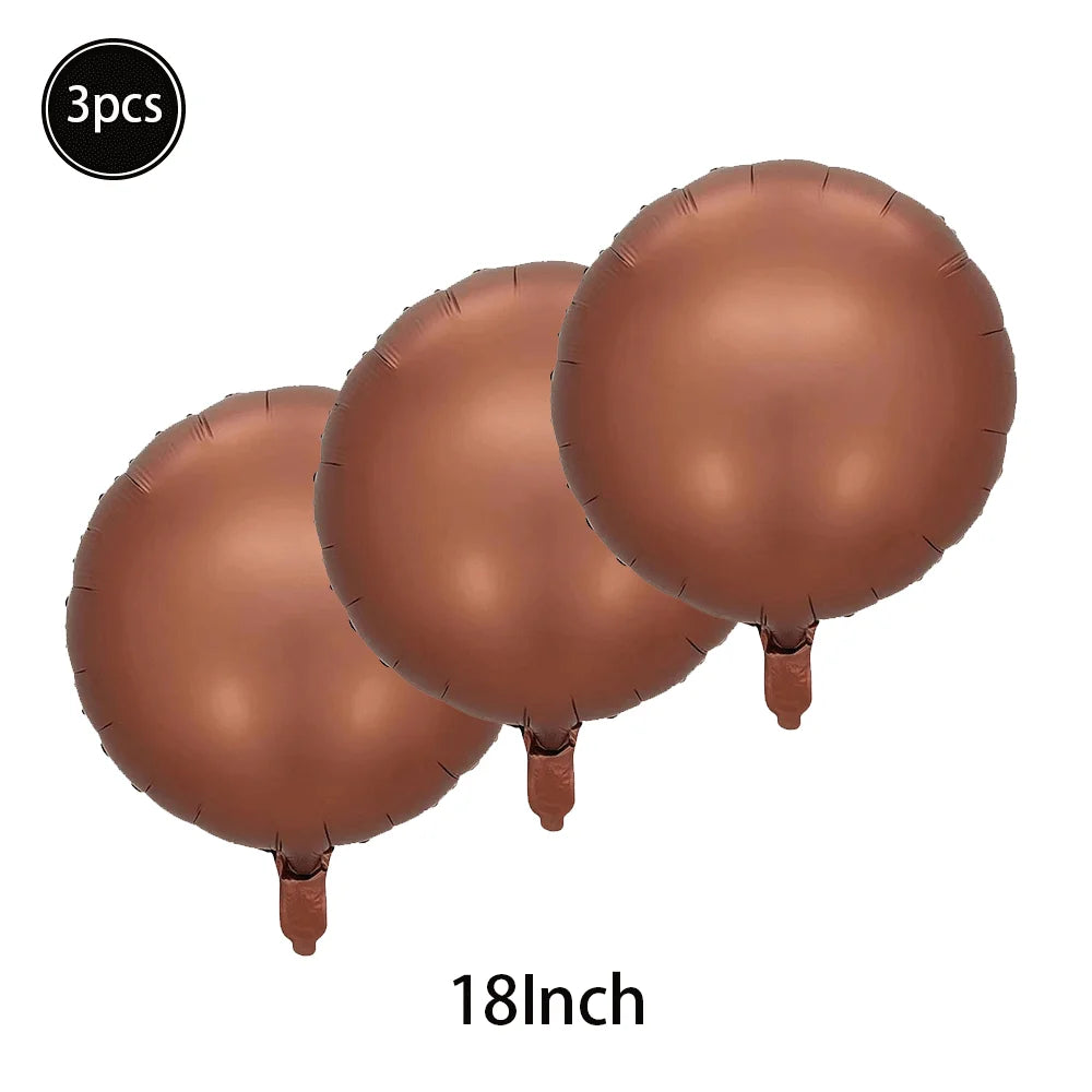 Caramel/Chocolate/Cream Number Balloon Star Heart Foil Helium Ball Kids Adult Girl Birthday Wedding Anniversary Party Decoration