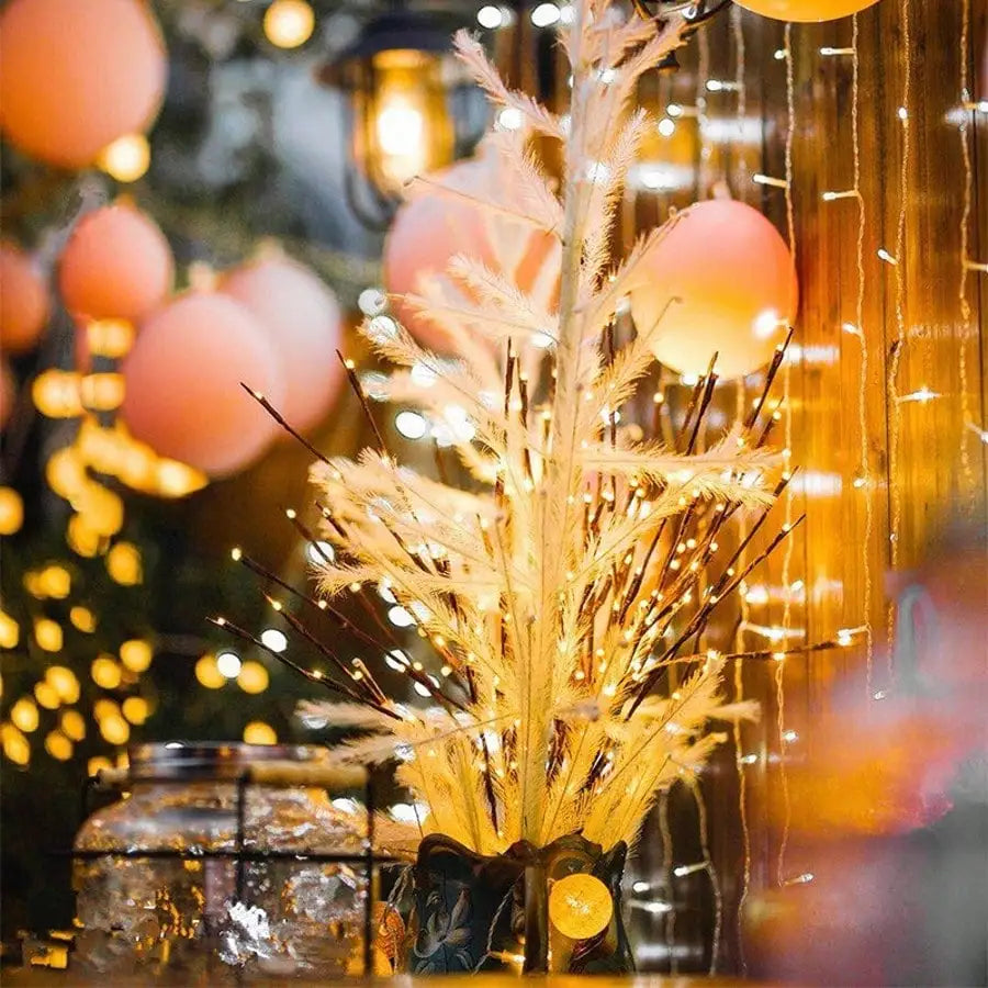 LED Garden Simulation Birch Branches with Luminous Atmosphere Branch Lights – Warm White DIY Decorative String Light