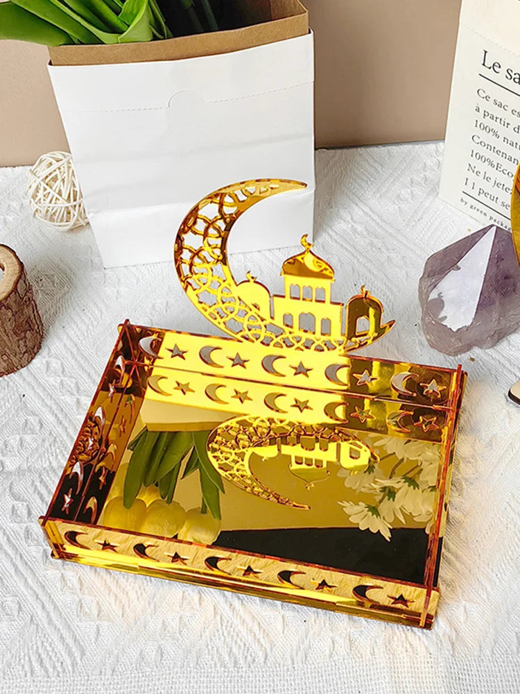 2026 Eid Mubarak Candy Holder Ramadan Candy Tray Holder Muslim Party Supplies Ramadan Eid Candy Box Islamic Decoration