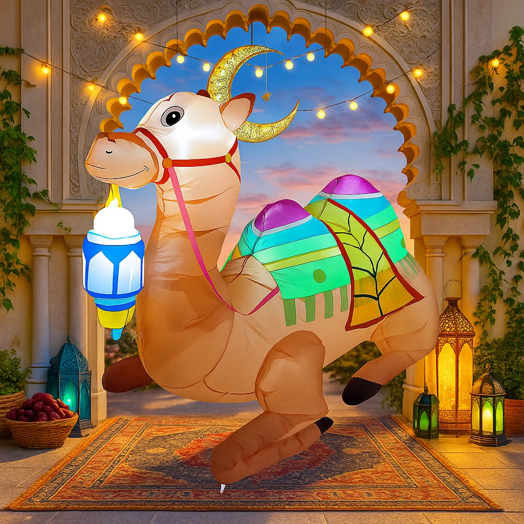Muslim Islamic Ramadan Inflatable toys LED Decor Airblown Outdoor Yard Garden Eid Mubarak Fasting Celebrate Holiday Ornament