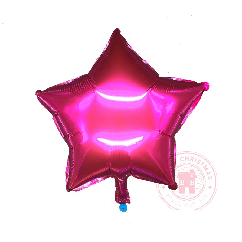 5/10/18 Inch Silver Pentagram Helium Foil Balloon Birthday Wedding Decoration Party Supplies Star-Shape Balloon Baby Shower Toys