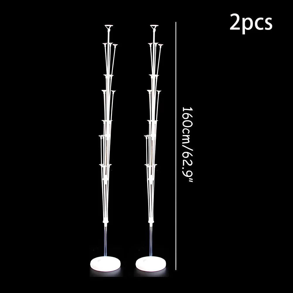 Runto 2 sets Balloon Stand with Base, Balloon Column Stand for Wedding Christmas New Year Birthday Graduation Party Decor