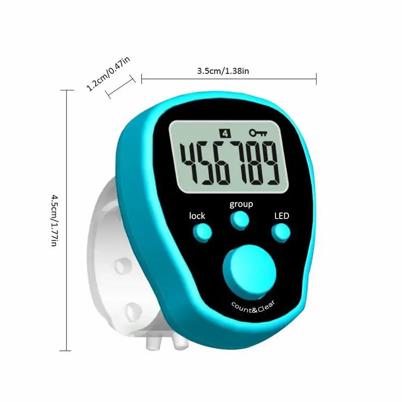 5 Channel Finger Counter LCD Electronic Digital Chanting Counters Tally Counter Mini Stitches Marker Row Finger Counter, Battery Included