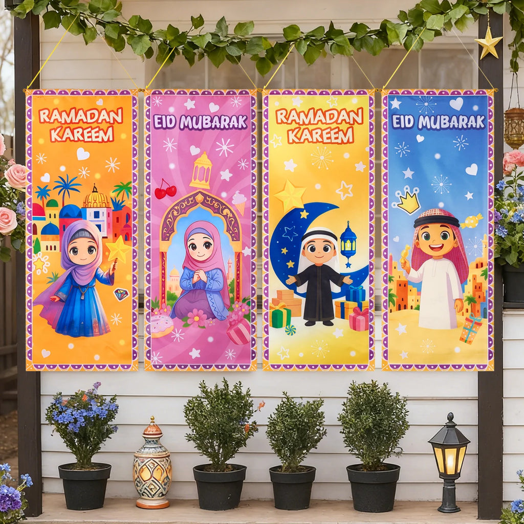 Ramadan Kareem Hanging Flag Ramadan Decoration 2026 For Home Eid Mubarak Ramadan Kareem Islamic Muslim Party Eid Al Adha Gifts