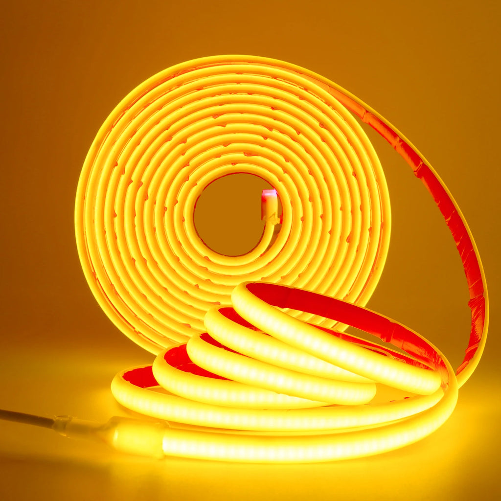 IP68 Waterproof COB LED Strip Light DC 12V 24V 320LEDs/m Red Blue Green White Linear Flexible Neon Lights for Room Garden Decor