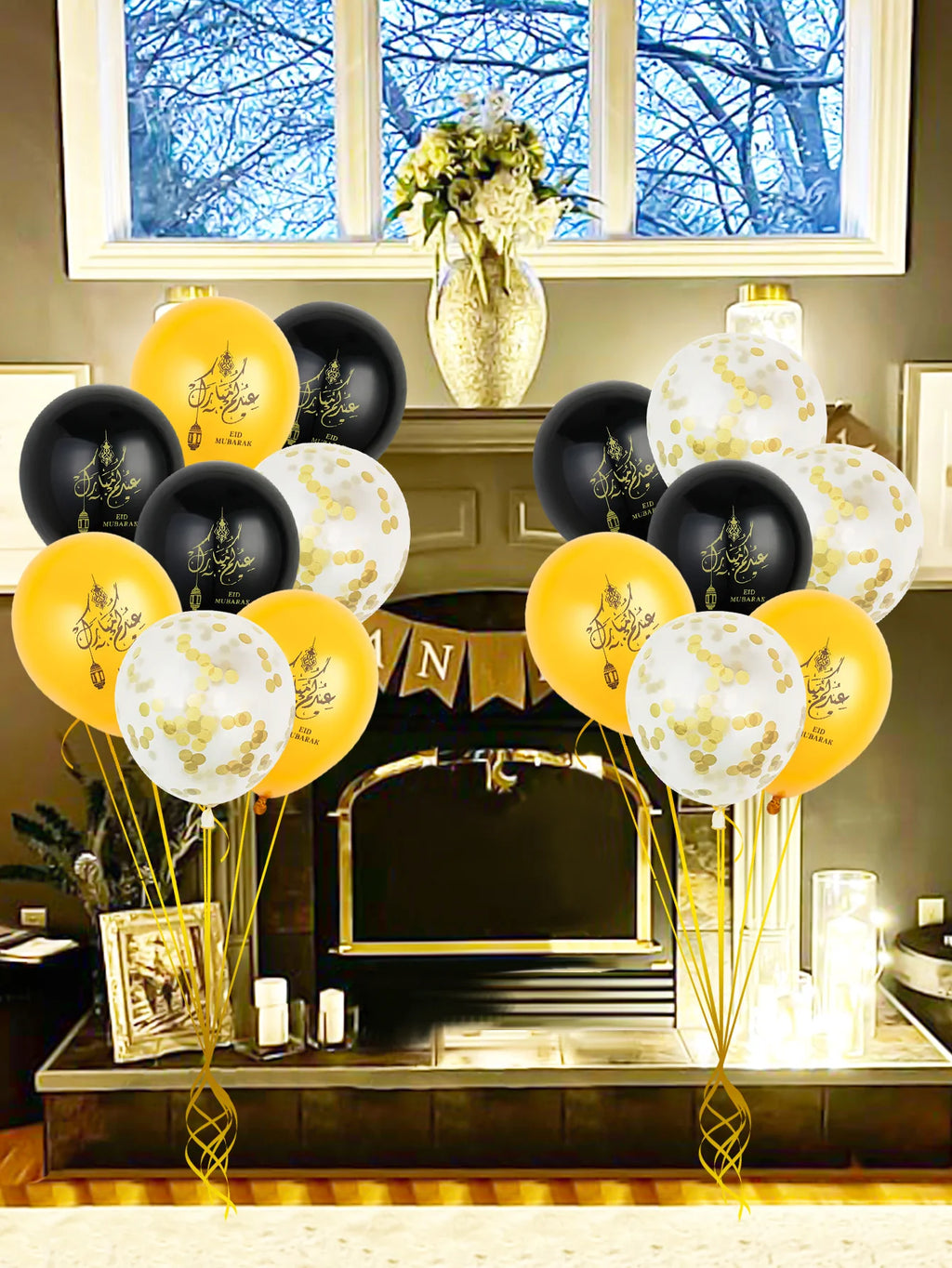 15pcs Ramadan latex balloon decorations, suitable for Eid al-Fitr celebrations, home Ramadan decorations, Ramadan party