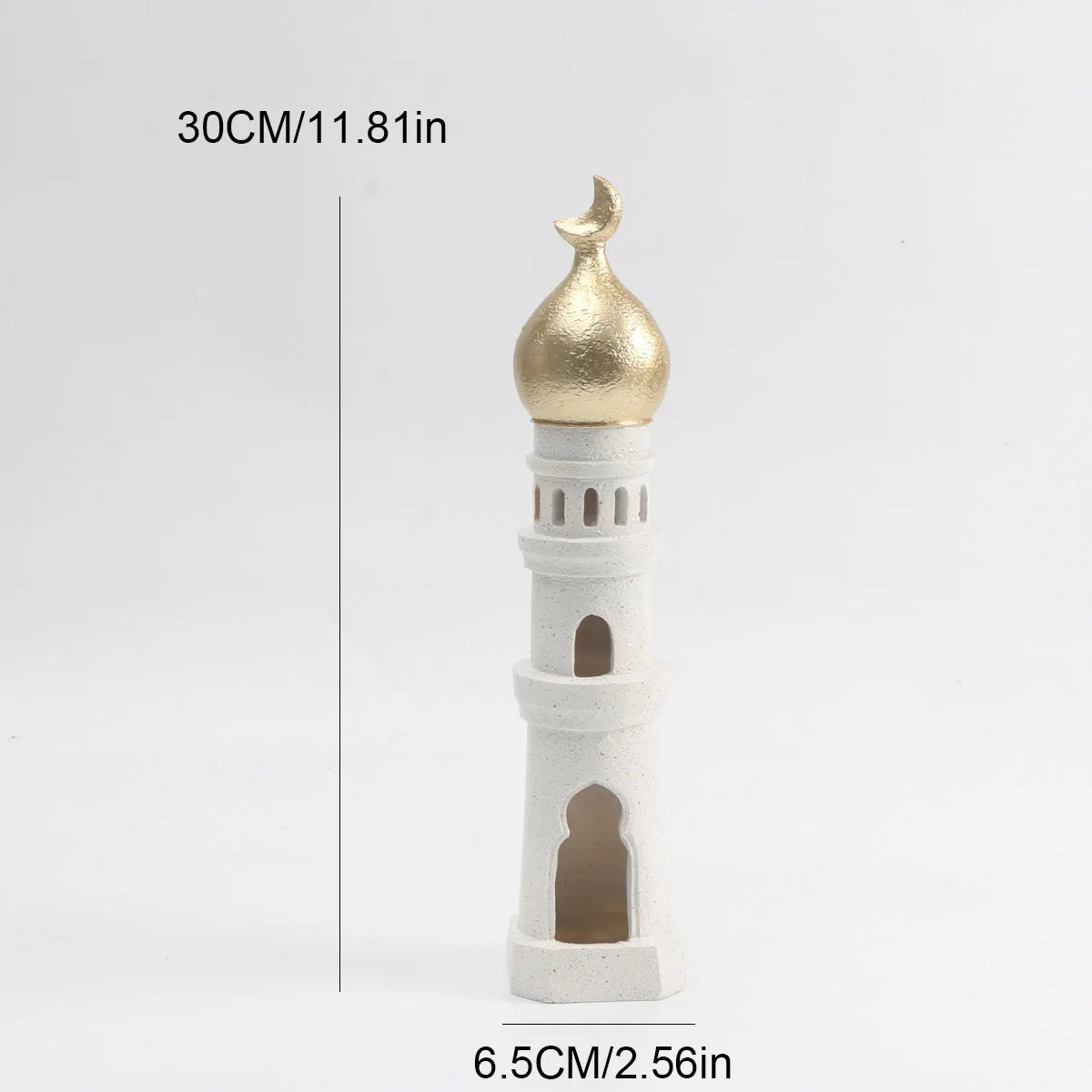 1 PC Ramadan Muslim Kaaba Dome Mosque Islamic Desktop Ornament Table Car Decor Crafts Gifts Candlestick