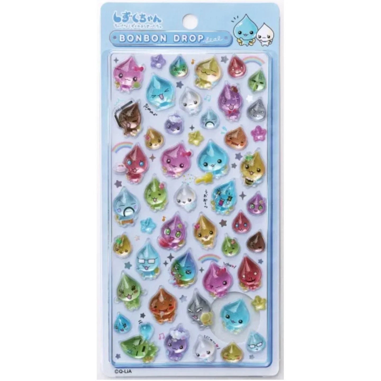 3D Water Droplet Relief Crystal Stickers Shiny Glitter Raindrop Resin Diy Decoration Scrapbooking Phone Case Journal Craft Gifts